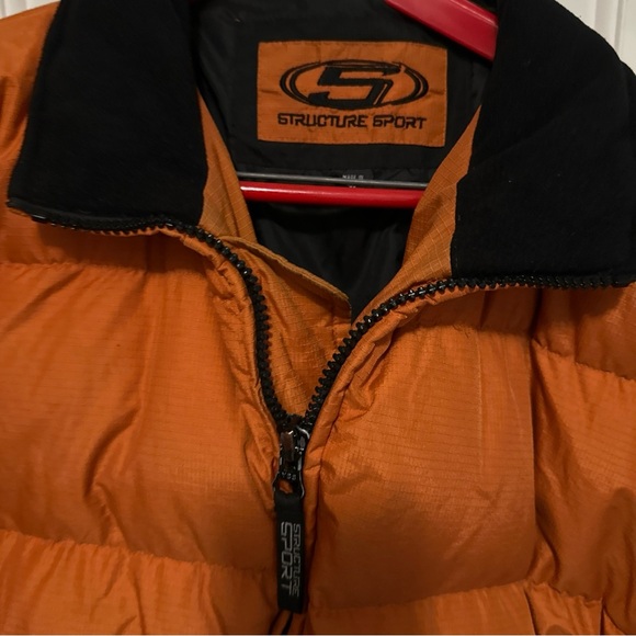 Structure Sport Men's Vibrant Orange down Puffer Jacket - Picture 2 of 10